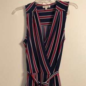 Striped Jumpsuit with pockets.